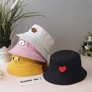BT21 Cartoon Fisherman Bucket Sun Hat