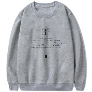 Bangtan Boys BE Letter Print Round Neck Hoodie